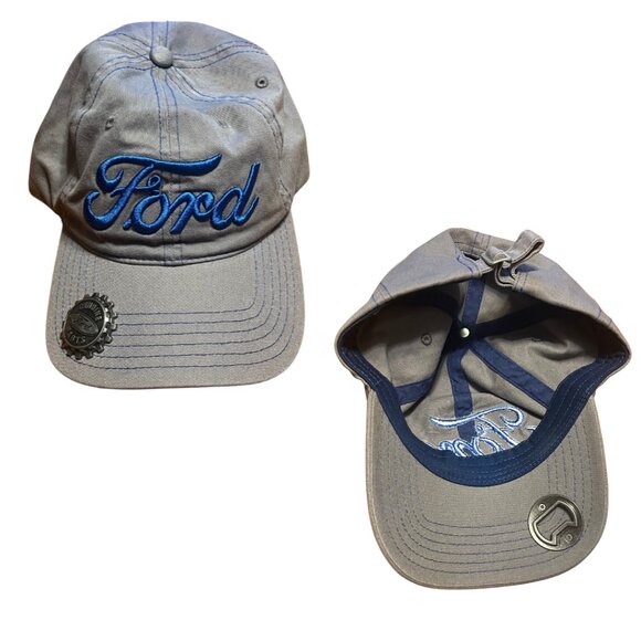 Authentic Ford Bottle Opener Baseball Cap Adjustable Strap - Picture 5 of 5